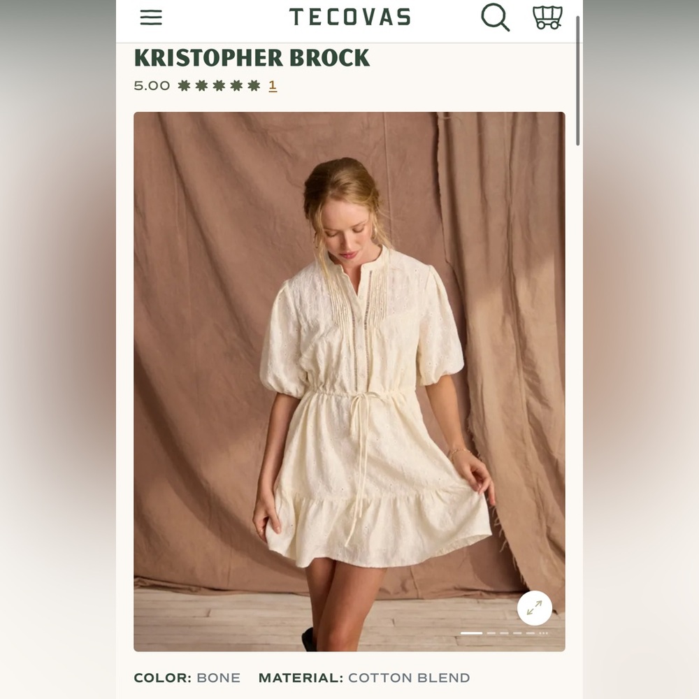 Tecovas The May Dress - Bone
